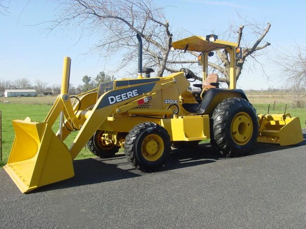 John Deere 210LE Backhoe Skip Loader Skid Steer Tractor Diesel