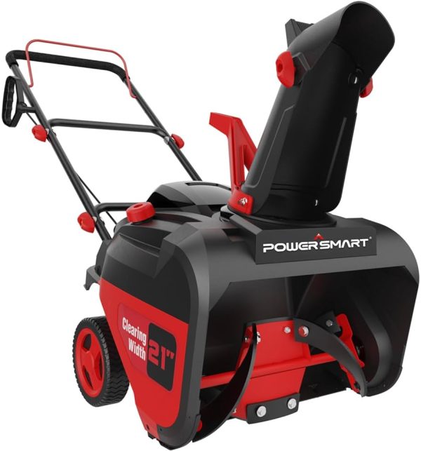 PowerSmart 40V 21'' Single Stage Cordless Snow Blower,Battery and Charger Included,LED,HB2421A