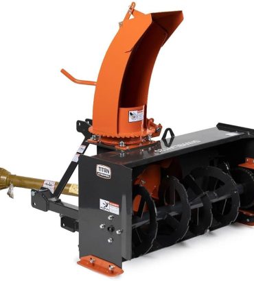 Titan Attachments 4 FT Snow Blower, Category 1, 3 Point PTO Driven, Directional Snow Chute