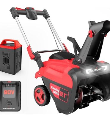 PowerSmart 21" 80V 6.0Ah Battery Powered Cordless Electric Snow Blower