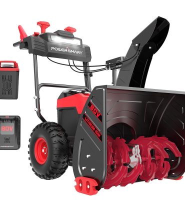 PowerSmart 24-inch 2-Stage 80V Cordless Snow Blower,Battery and Charger Included