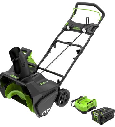 Greenworks Pro 80-Volt 20-inch Brushless Single-Stage Battery Powered Push Snow Blower with 2.0AH Battery and Charger