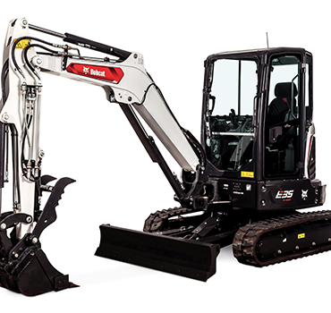 2021 BOBCAT E35 MINI EXCAVAOR, 595 HRS, 25 HP, 2 SPD, HYD X CHANGE, HEAT, A/C
