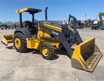 2018 John Deere 210L Landscaper Loader Tractor 4X4 Box Blade Hyd Scarifier Used