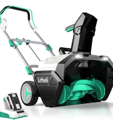 Litheli Cordless Snow Blower, 2x20V (40V) 20 Inch Snow Thrower with Brushless Motor Electric Snow Remove Machine, 2 x4.0 Ah Batteries & Charger,...